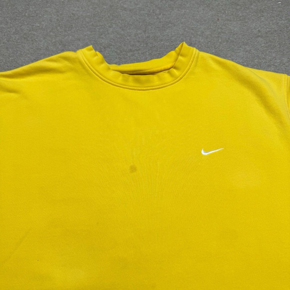 Vintage Nike Sweatshirt Mens Size XL Yellow Pullover Long Sleeve Y2k - Picture 4 of 8